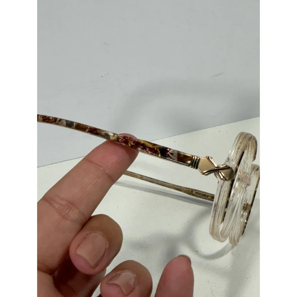 Safilo Vintage Oversized Square Eyeglasses Clear Tortoise Made in Italy 53 15
